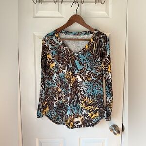 Vibrant Animal Print Top